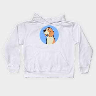 solemn dog looking up Kids Hoodie